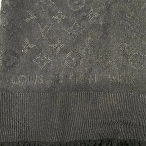 Auth LOUIS VUITTON Shawl Monogram M71329 Noir - Unconfirmed Scarf - Picture 11 of 11